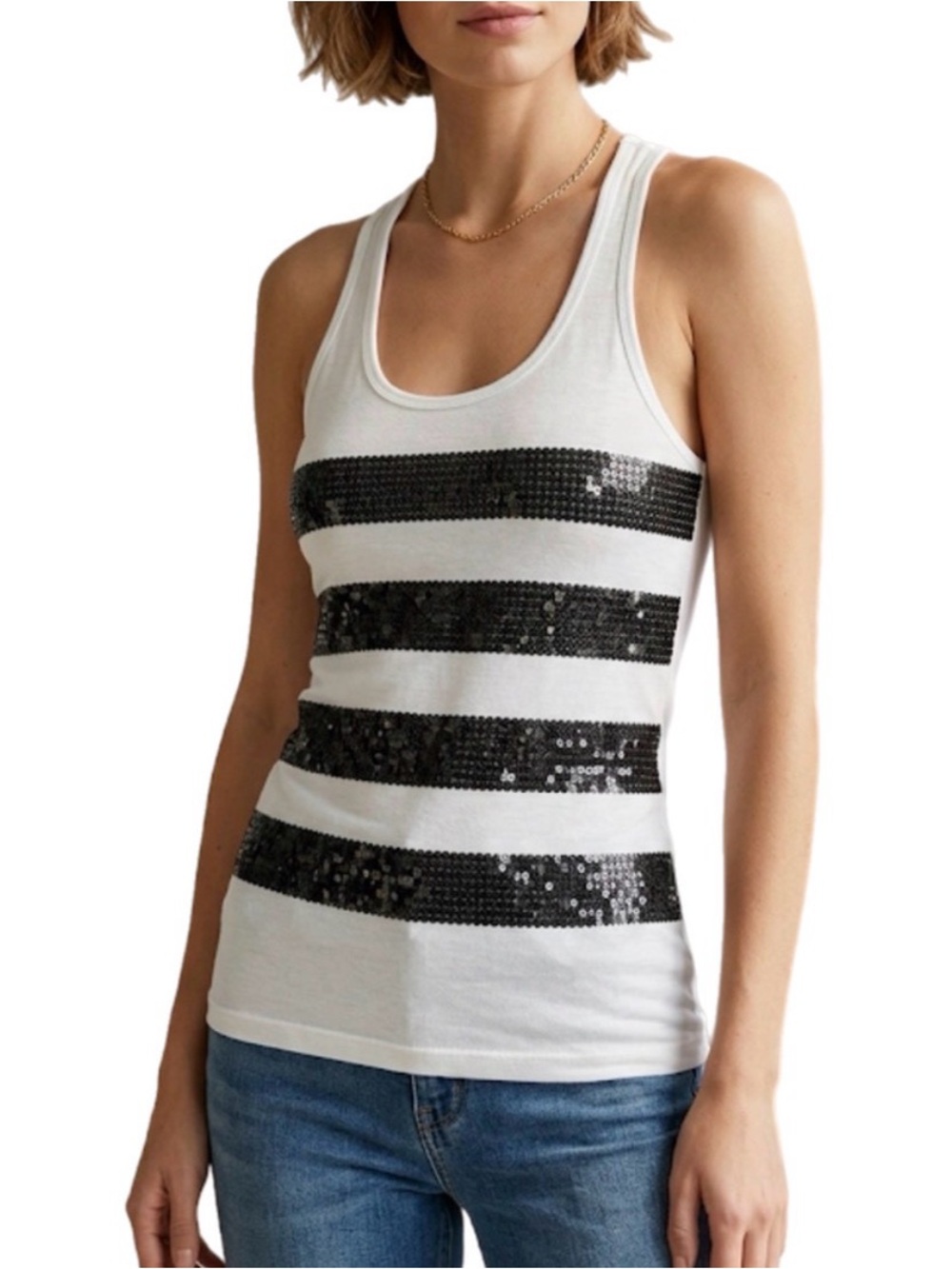 NWT S/P Small Aéropostale Sequin Tank Top Workout Women’s Petite Athletic Sporty